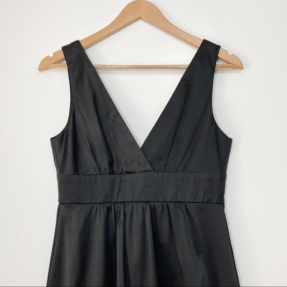 Kopa Satin V-Neck Sleeveless A-Line Ruffled Lace Hem Dress Size S - Picture 3 of 15